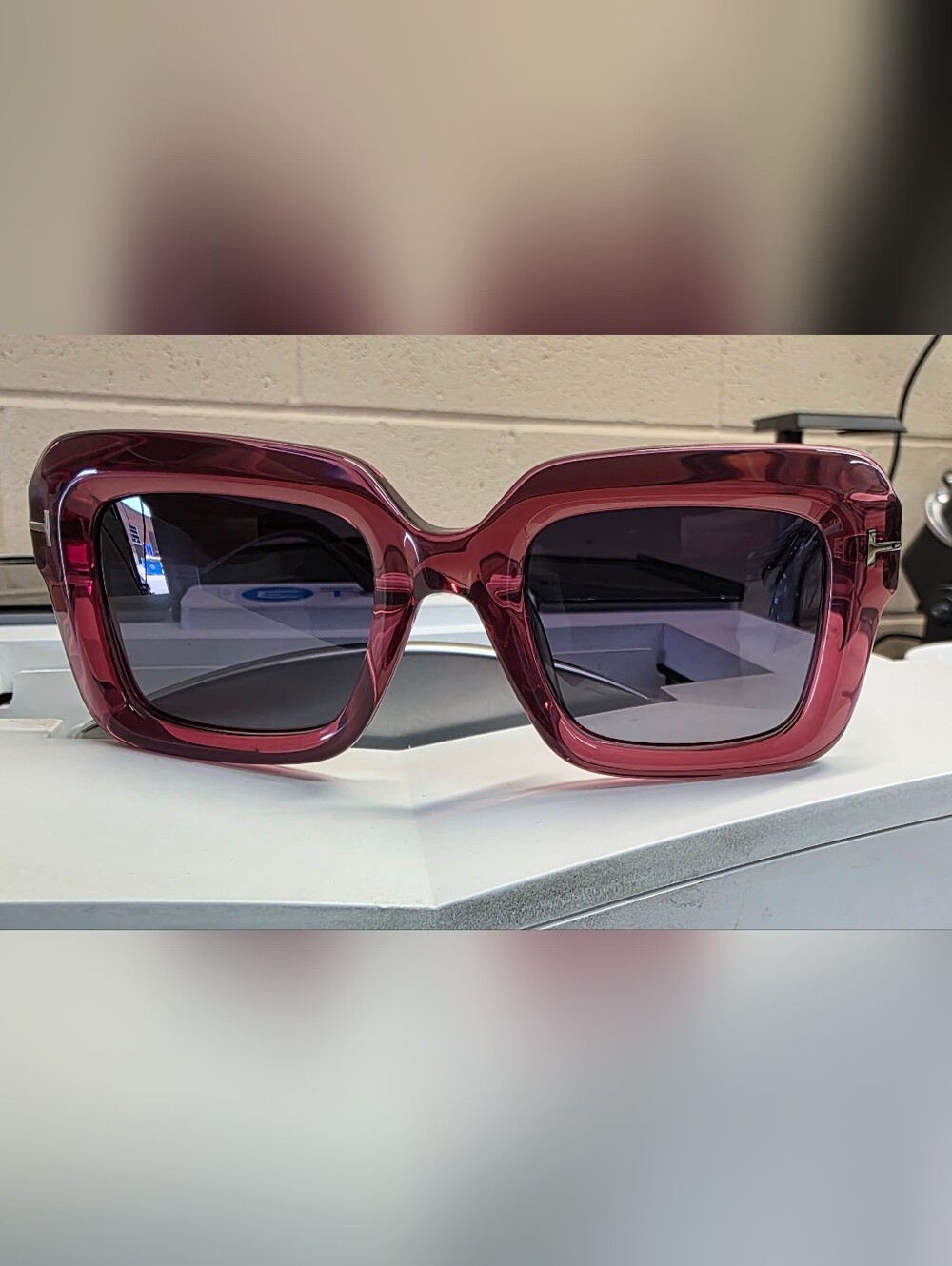 Women’s Square Frame Sunglasses - Burgundy